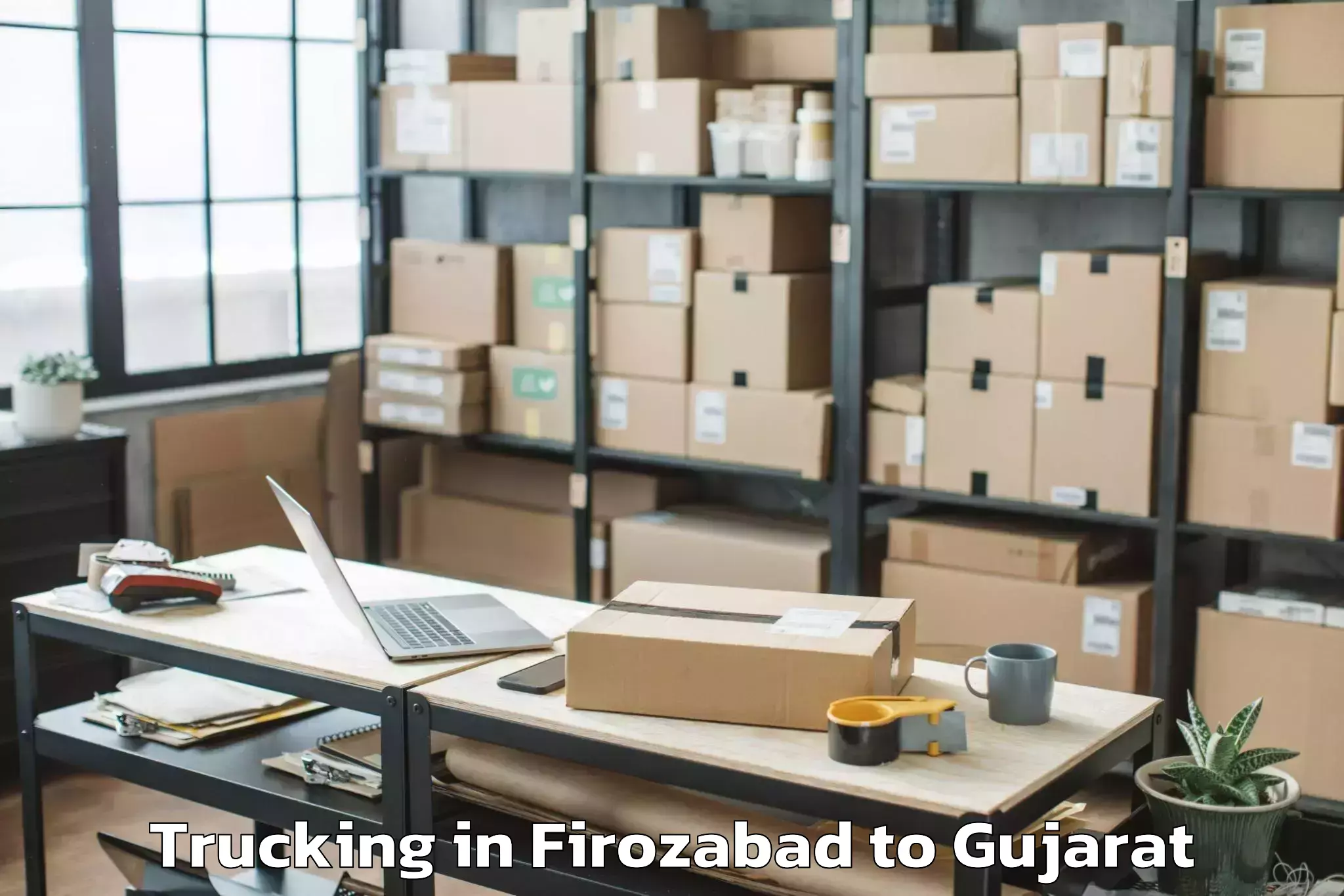 Reliable Firozabad to Delvada Trucking